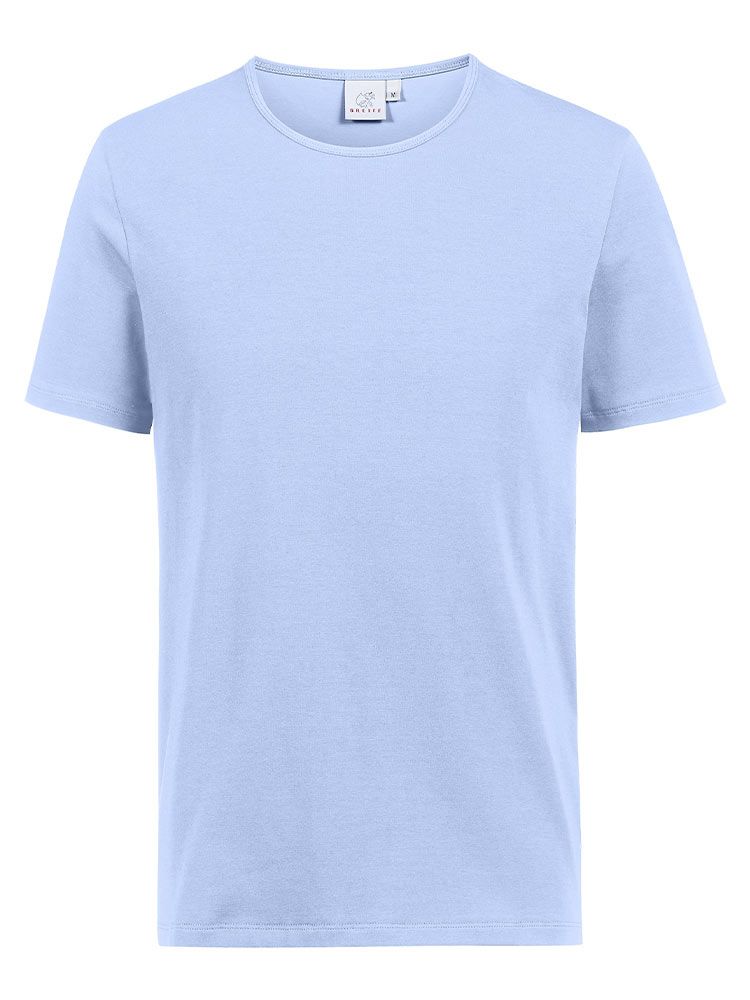 Blaues Herren-Shirt Rundhals