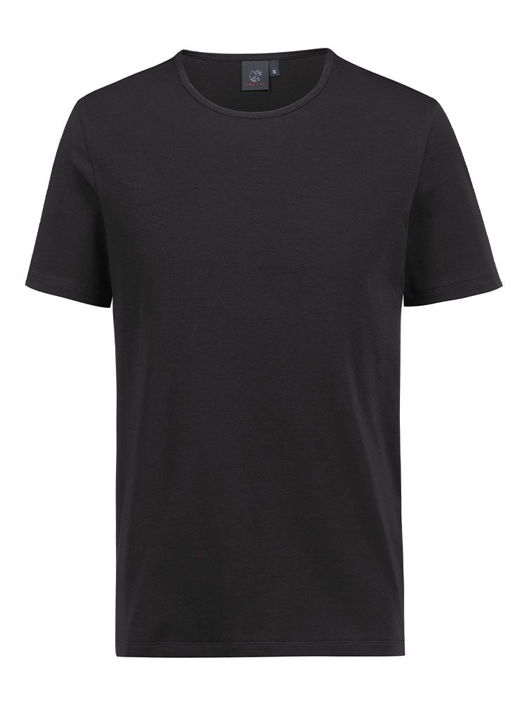 Schwarzes Herren Shirt Rundhals