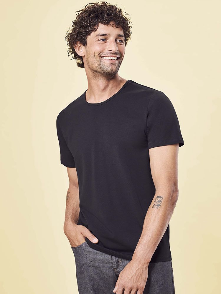 Weißes Herren-Shirt Rundhals