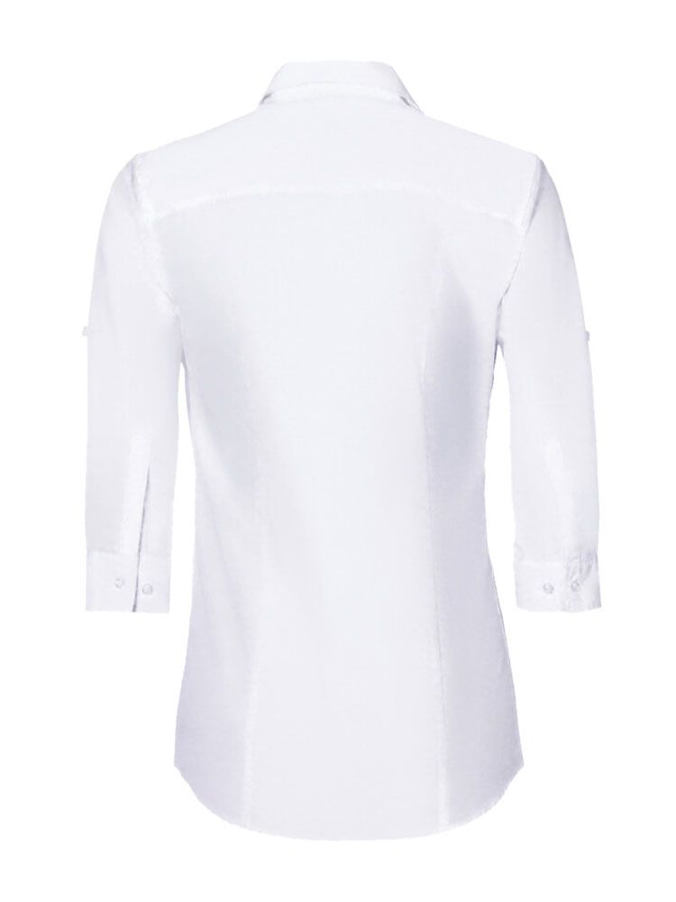 Weiße Bluse 3/4 Arm