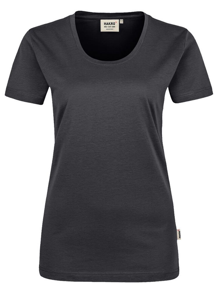 Rundhals Damen T-Shirt Dunkelgrau