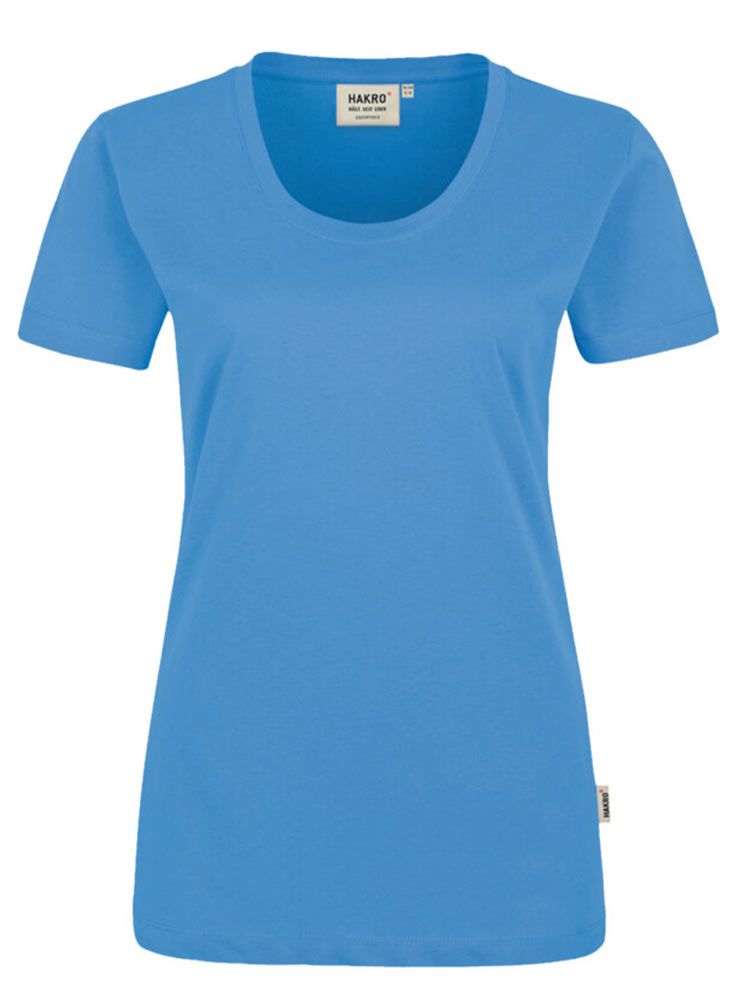 Rundhals Damen T-Shirt Hellblau