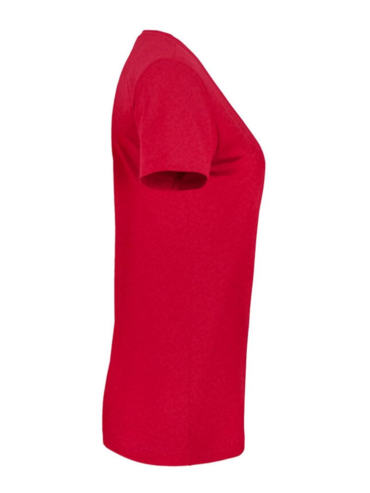 Rundhals Damen T-Shirt in Rot