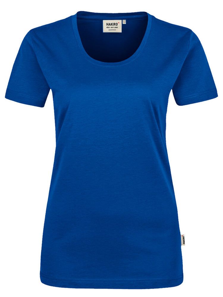 Rundhals Damen T-Shirt Blau