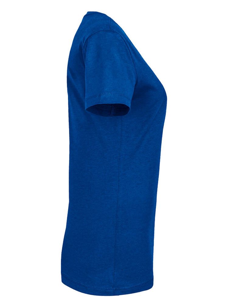 Rundhals Damen T-Shirt Blau