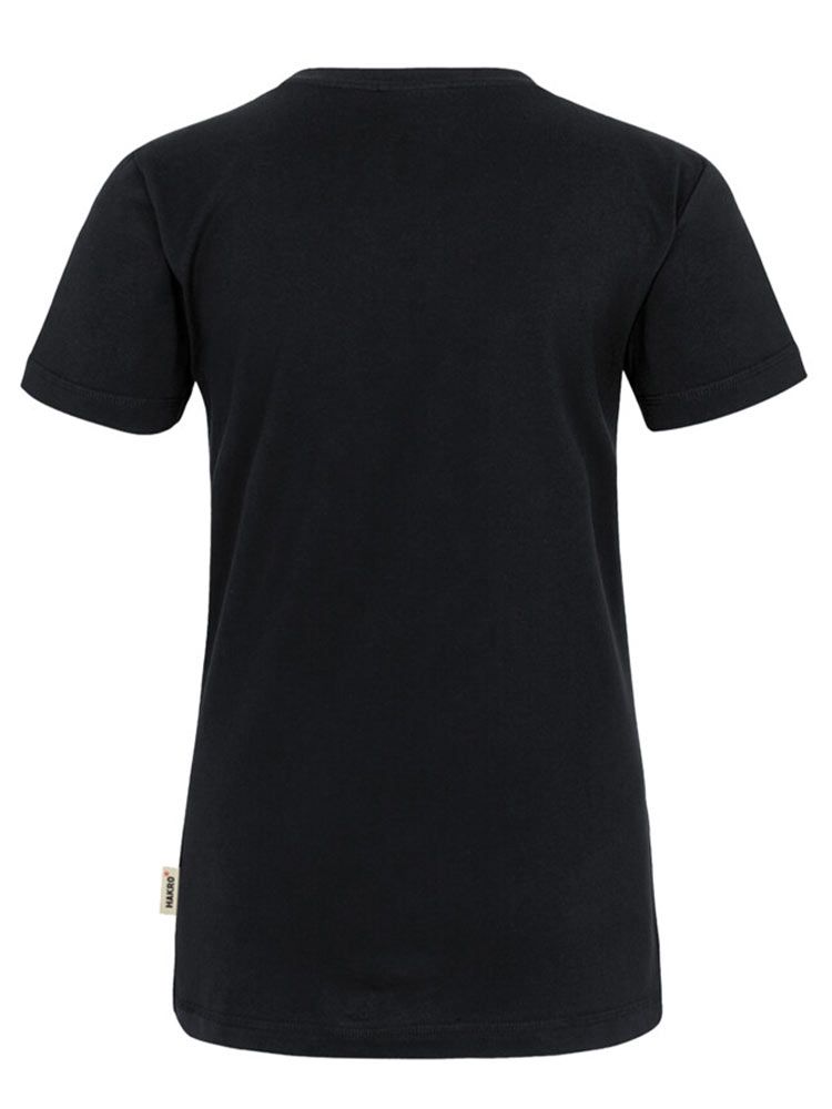 Rundhals Damen T-Shirt Schwarz