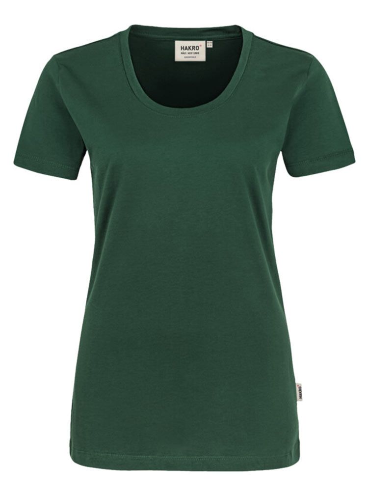 Rundhals Damen T-Shirt Dunkelgrün
