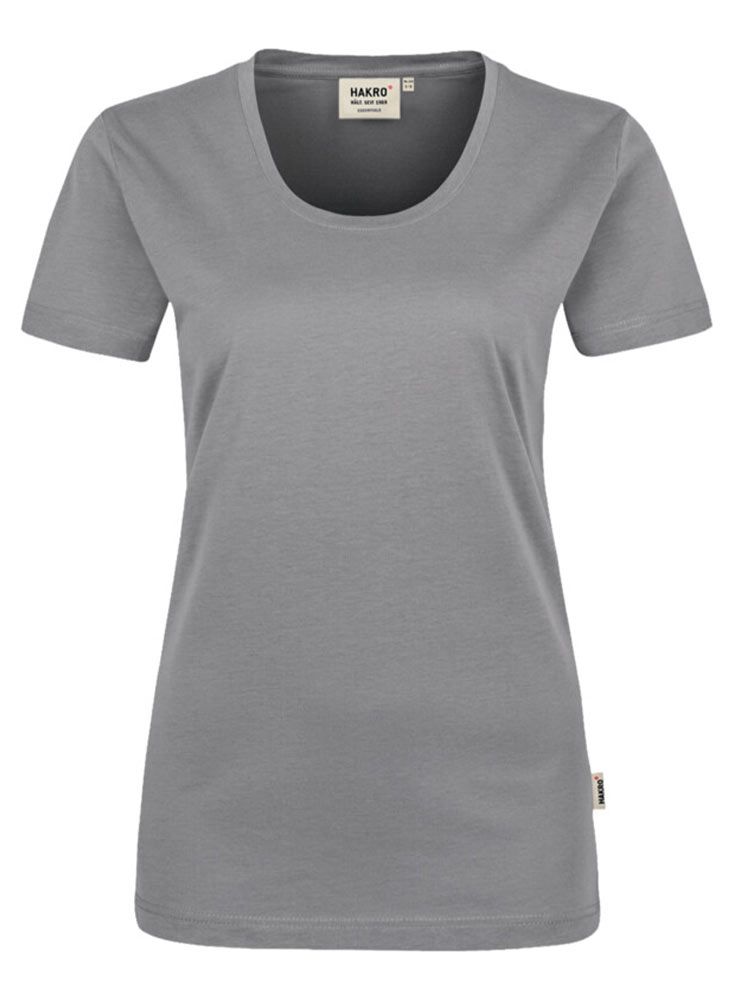 Rundhals Damen T-Shirt Dunkelgrau