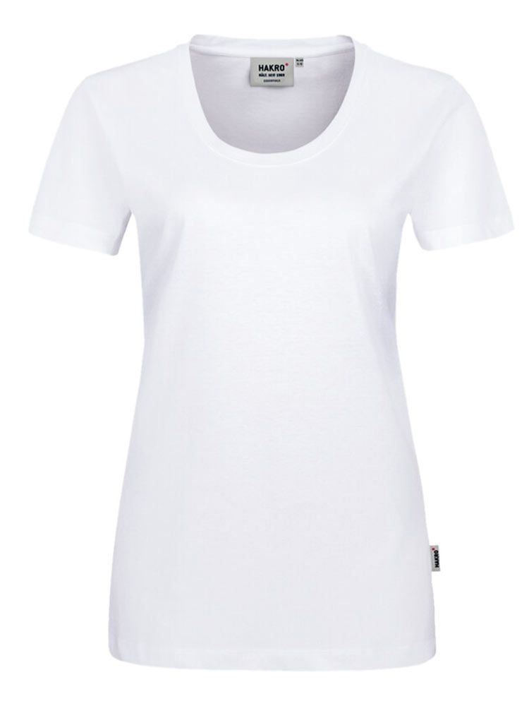 Rundhals Damen T-Shirt Weiß