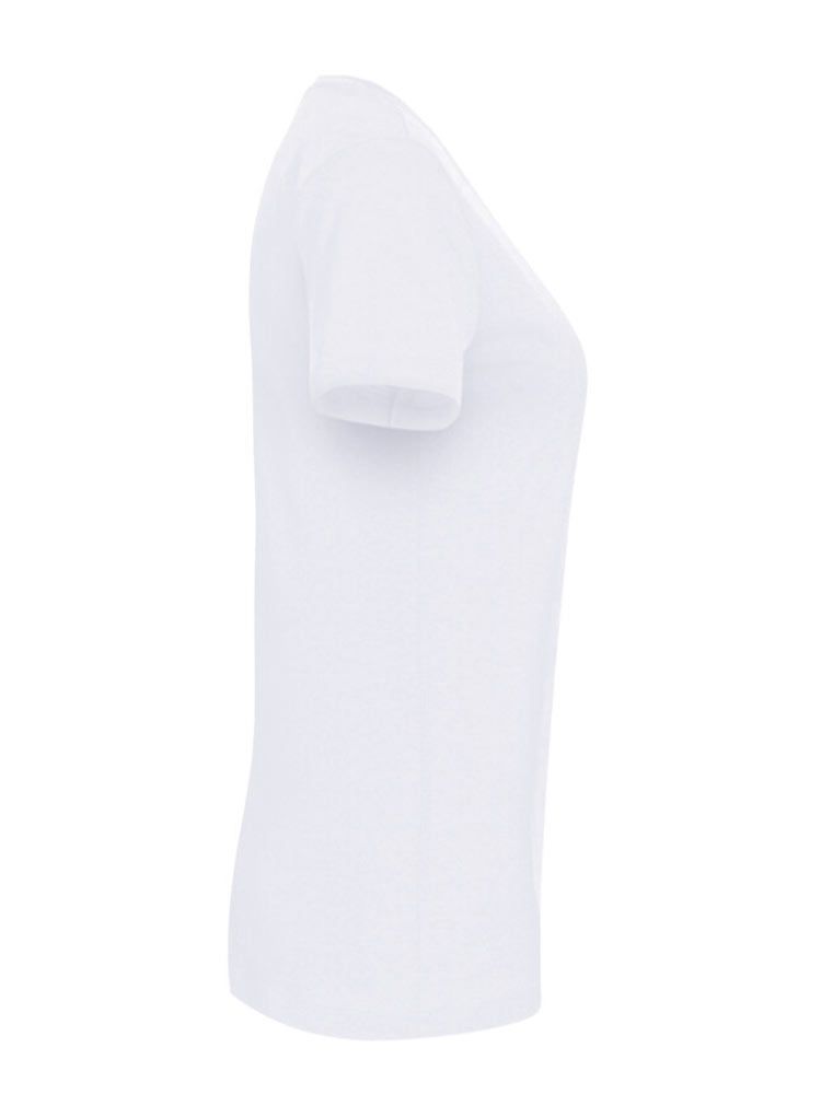 Rundhals Damen T-Shirt Weiß