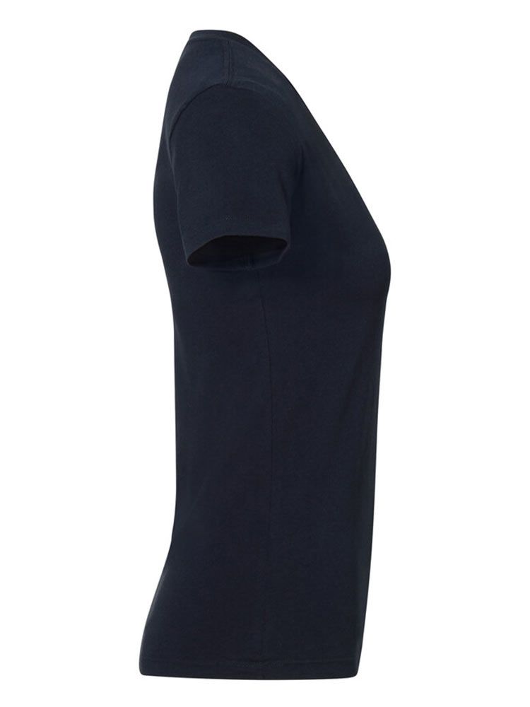 Damen V-Shirt Stretch Dunkelblau