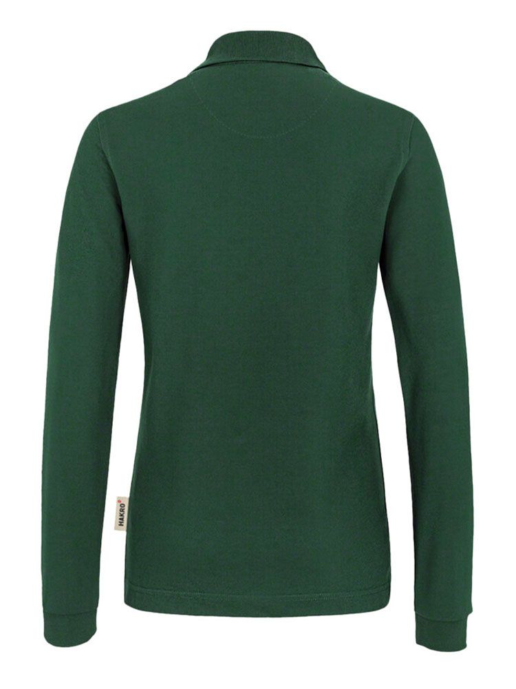 Langarm Poloshirt Damen Dunkelgrün