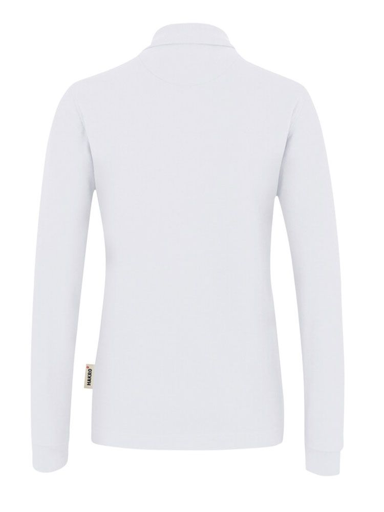 Poloshirt Damen Langarm weiß