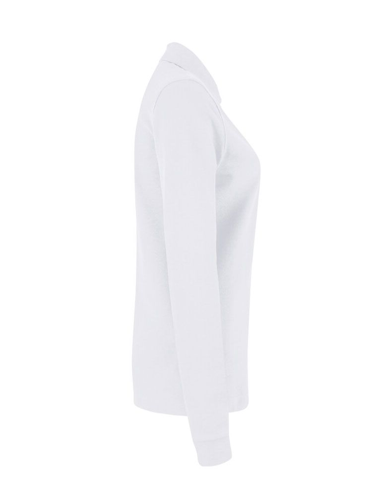 Poloshirt Damen Langarm weiß