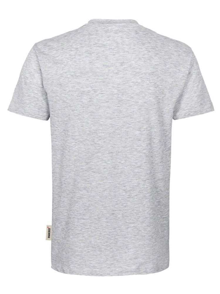 Hellgrau meliertes Herren V-Shirt