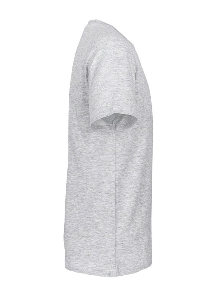 Hellgrau meliertes Herren V-Shirt