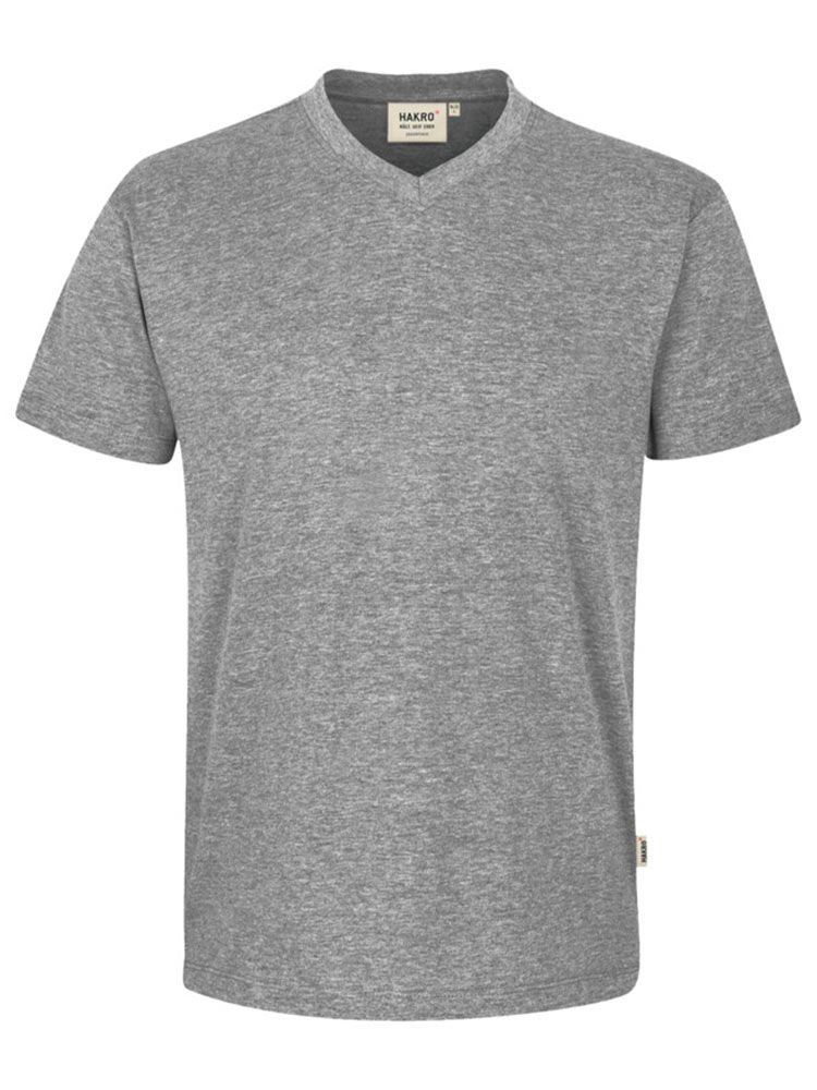 Herren V-Shirt   Grau meliert