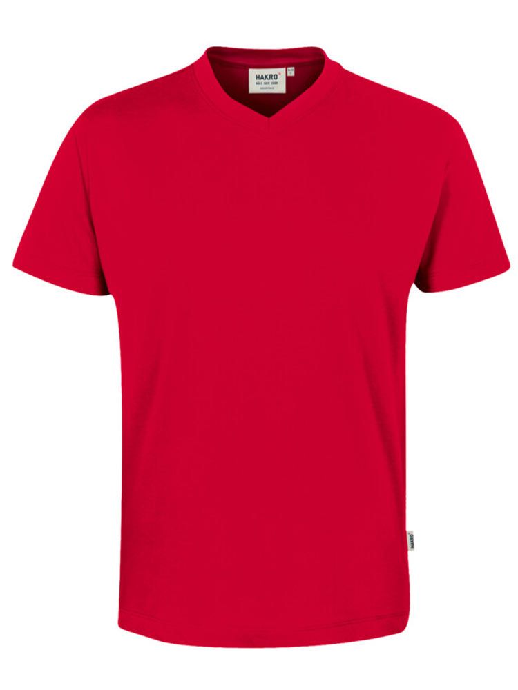 Herren V-Shirt Rot