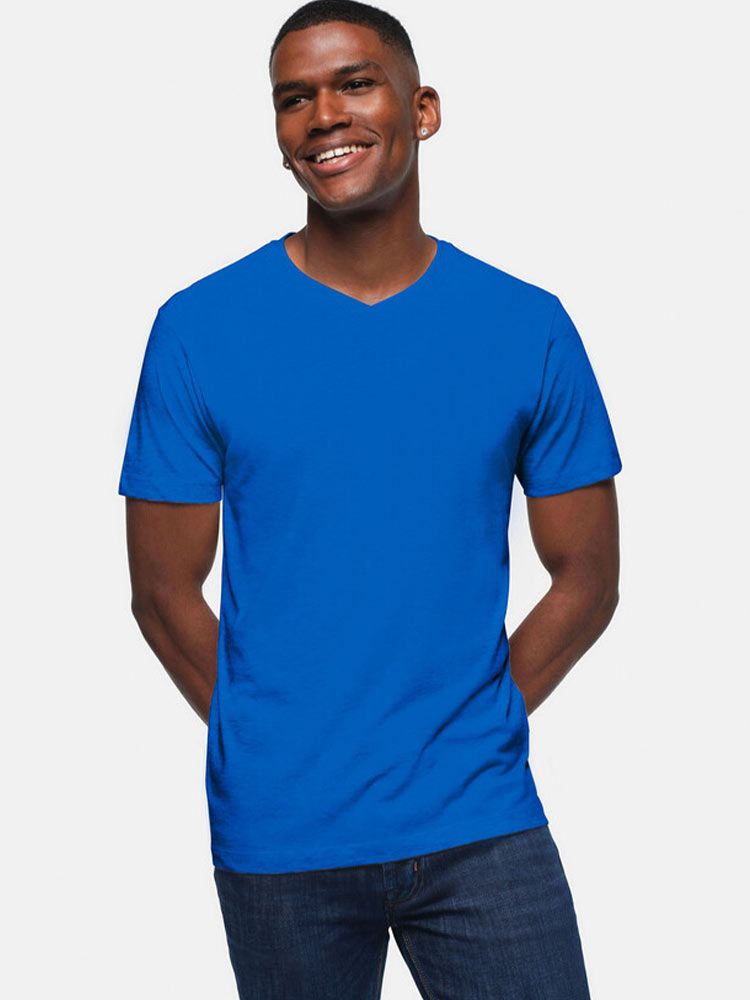 Herren V-Shirt  Blau