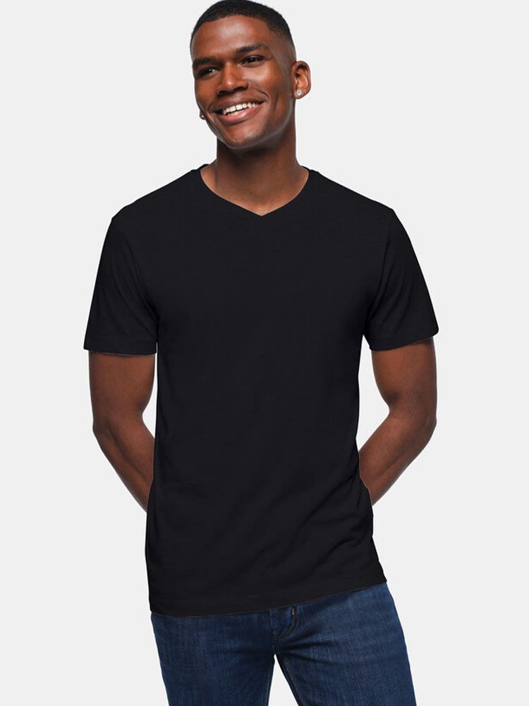 Herren V-Shirt  Schwarz