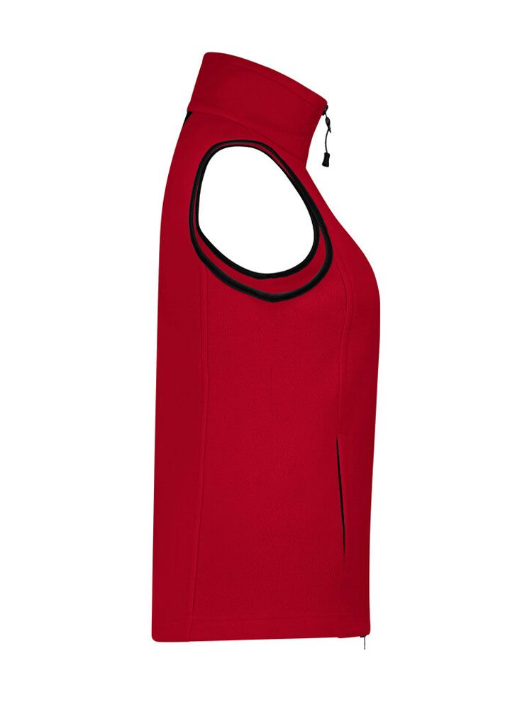 Fleeceweste Damen Rot – ärmellose Microfleece Weste, atmungsaktiv & pflegeleicht