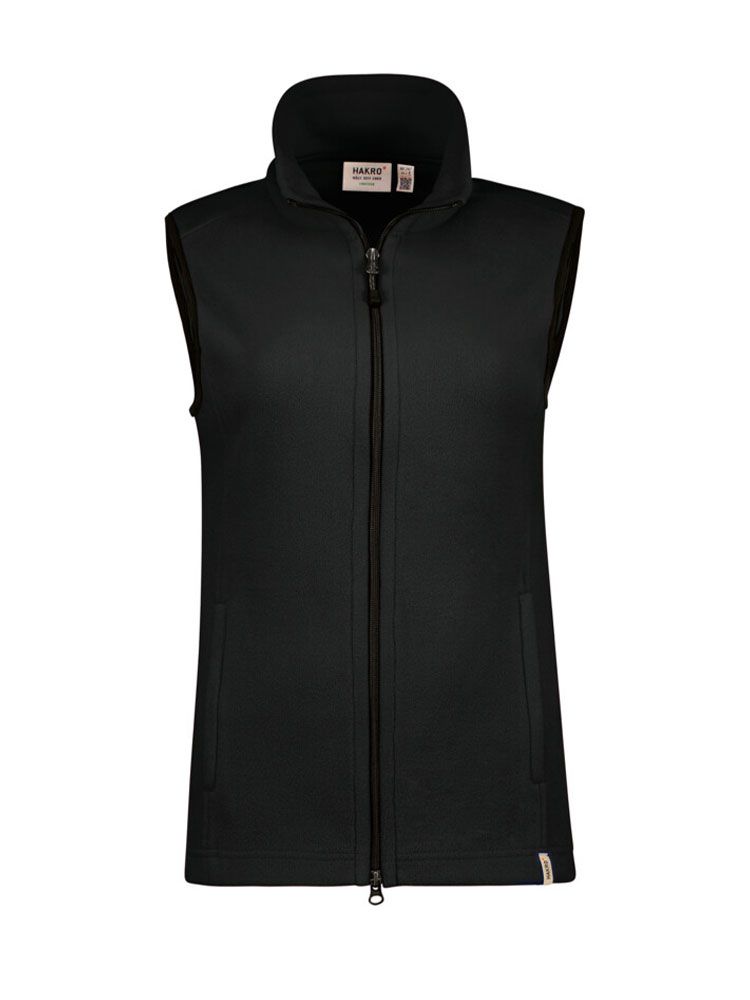 Fleece Weste Damen Schwarz – ärmellose Microfleece Weste, pflegeleicht & bestickbar