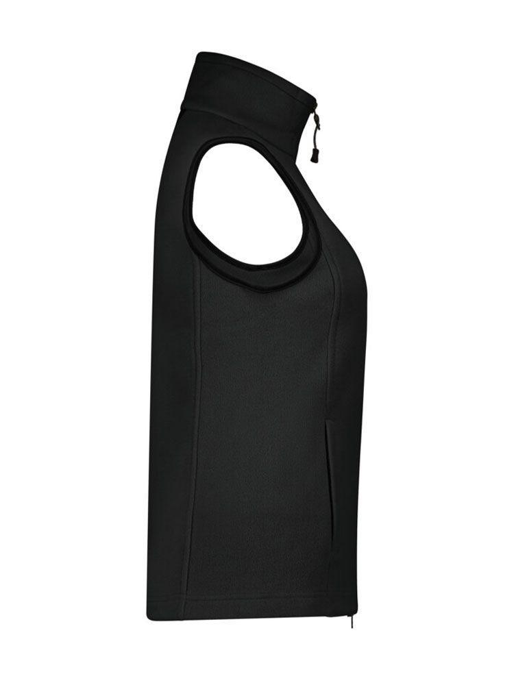 Fleece Weste Damen Schwarz – ärmellose Microfleece Weste, pflegeleicht & bestickbar