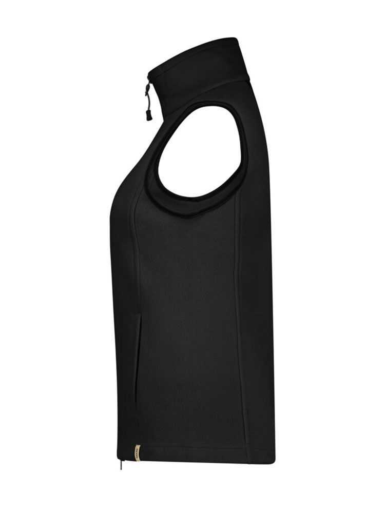 Fleece Weste Damen Schwarz – ärmellose Microfleece Weste, pflegeleicht & bestickbar