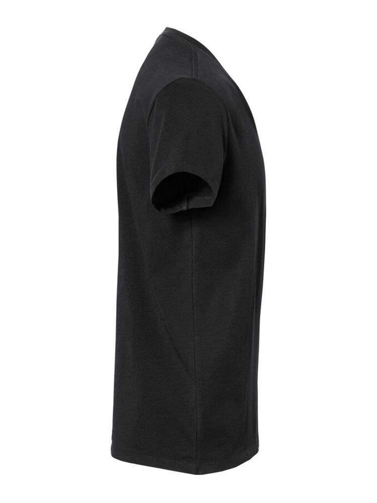 Herren V-Shirt Stretch Schwarz