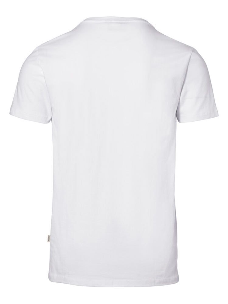 Herren V-Shirt Stretch Weiß