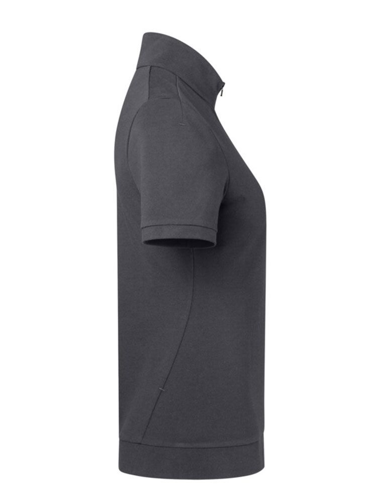 Damen Poloshirt mit Reißverschluss Dunkelgrau – modern, pflegeleicht, ideal für den Berufsalltag