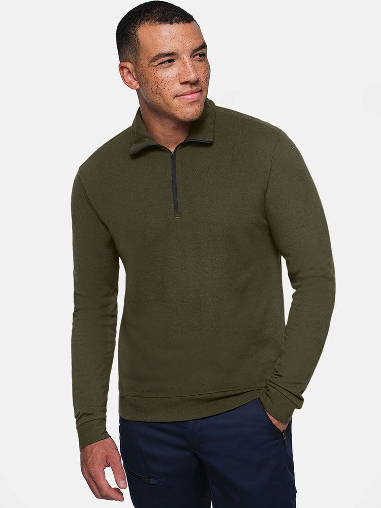 Herren Zip -Longsleeve