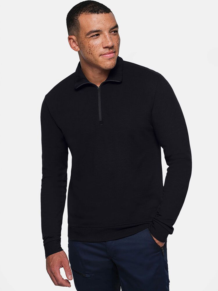 Herren Zip -Longsleeve