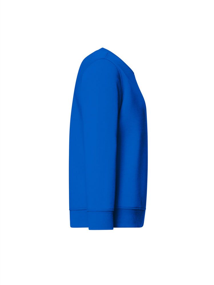 Blaues Kinder Sweatshirt aus Bio-Baumwolle mit Rundhals und Rippbündchen