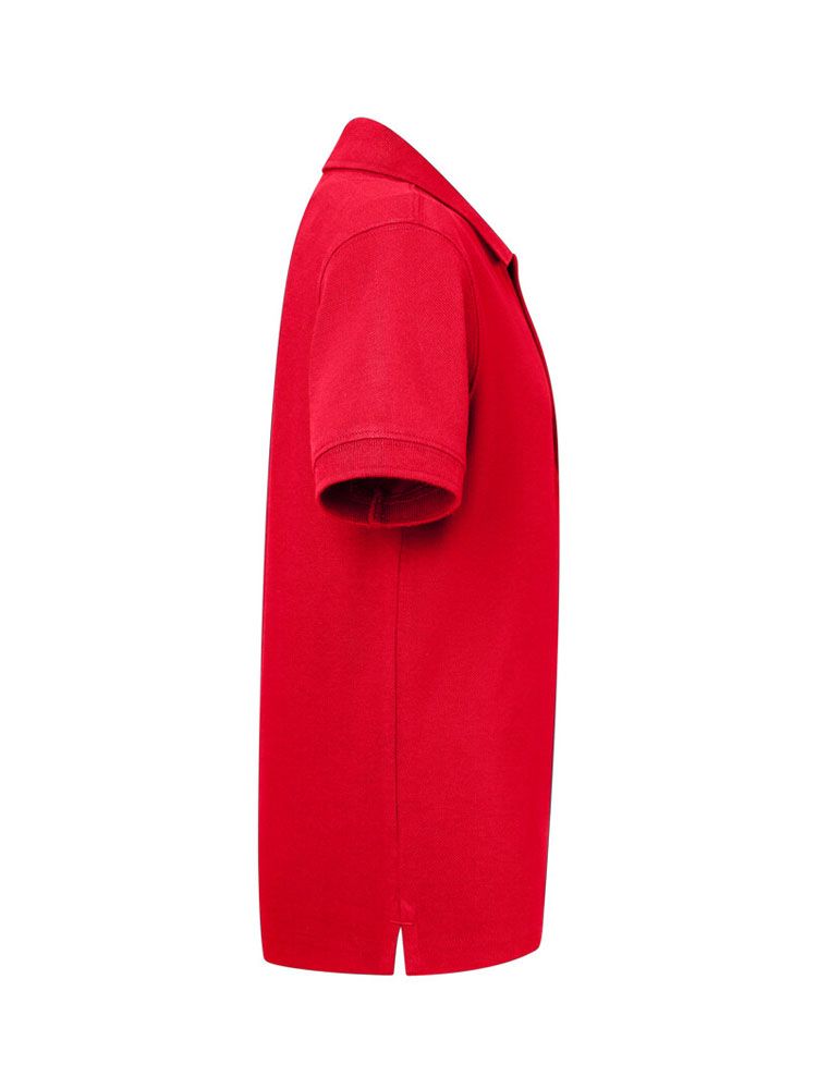 Rotes Kinder Poloshirt aus Bio-Baumwolle mit Kragen – ideal für Schule und Kita