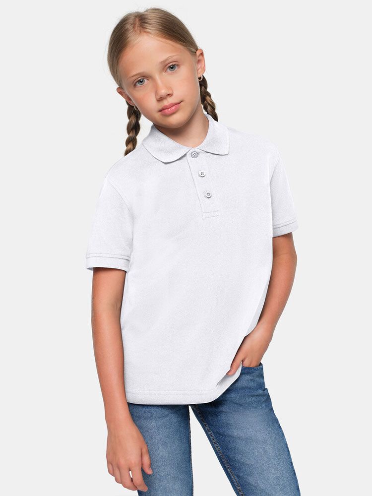 Kinder Poloshirt mit Kragen aus Bio-Baumwolle – ideal für Schuluniform und Kita
