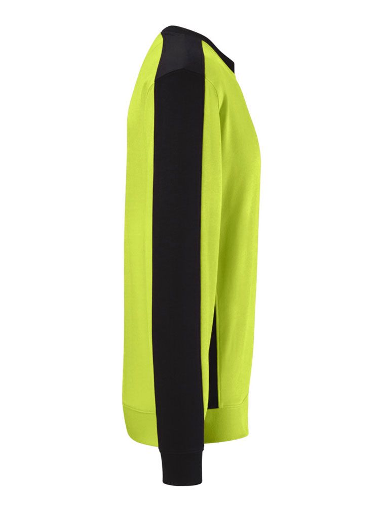 Grünes Sweatshirt Arbeit mit schwarzem Kontraststreifen, Regular Fit für Gartenbau & Handwerk