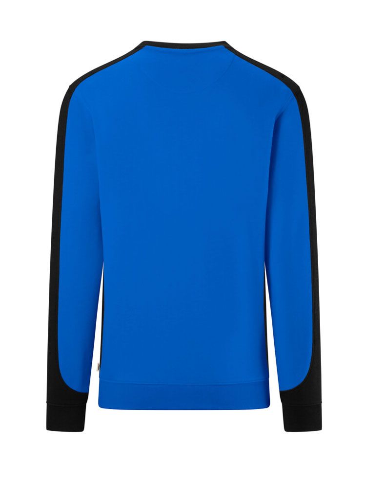 Sweatshirt Arbeit blau mit schwarzem Kontraststreifen, Regular Fit für Damen und Herren