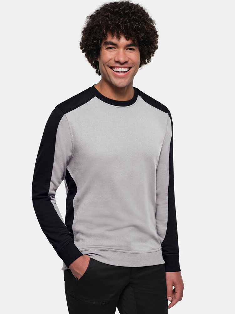 Arbeits Sweatshirt mit schwarzen Kontraststreifen, Regular Fit für Damen und Herren