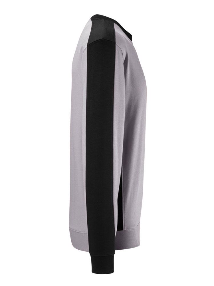 Arbeits Sweatshirt mit schwarzen Kontraststreifen, Regular Fit für Damen und Herren