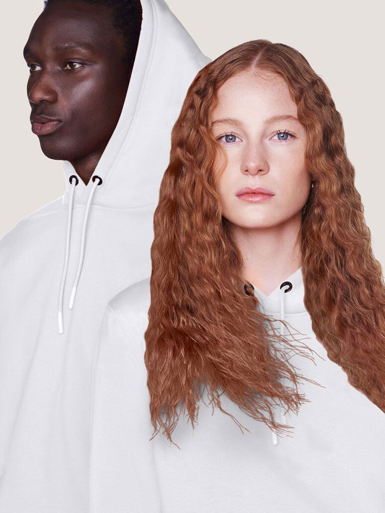 Weißes Hoodie Unisex