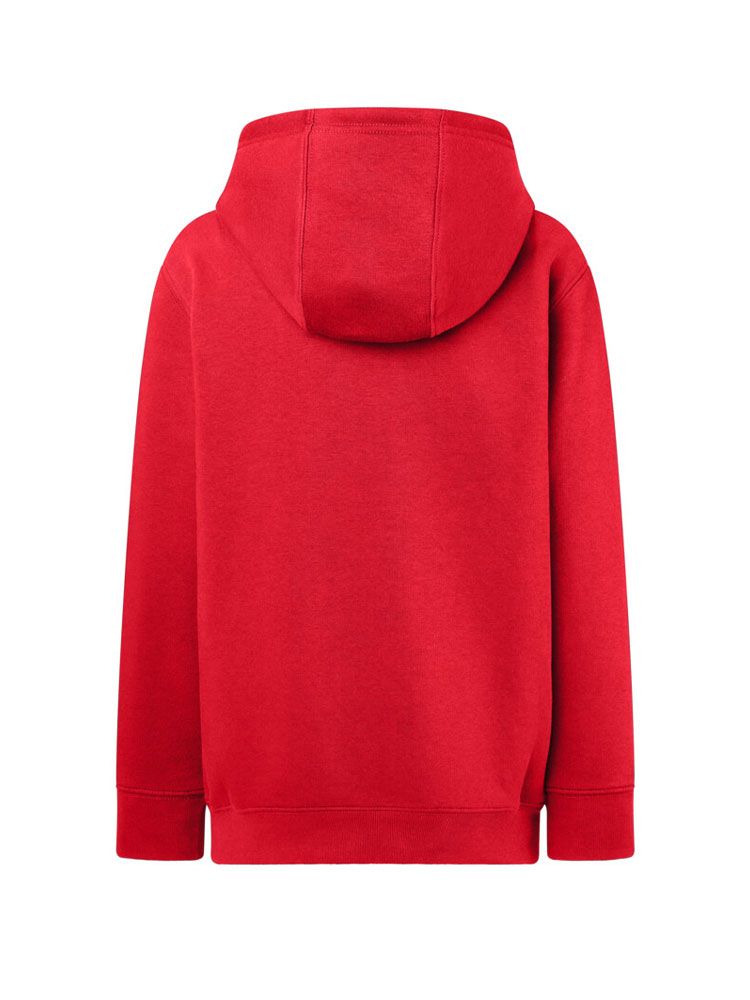 Rotes Kinder Kapuzen-Sweatshirt aus Bio-Baumwolle mit Kängurutasche