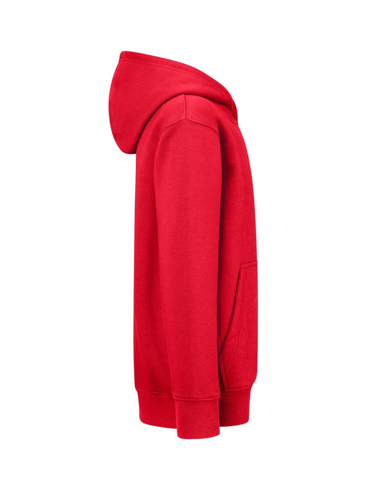 Rotes Kinder Kapuzen-Sweatshirt aus Bio-Baumwolle mit Kängurutasche