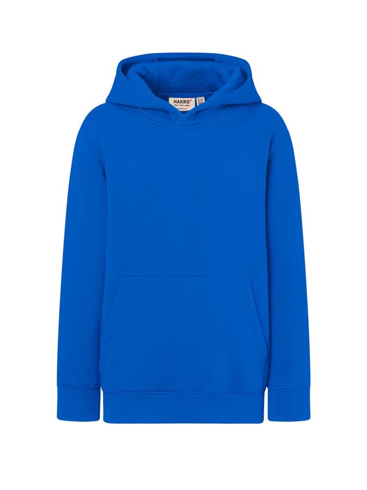 Blaues Kinder Kapuzen-Sweatshirt aus Bio-Baumwolle mit Kängurutasche