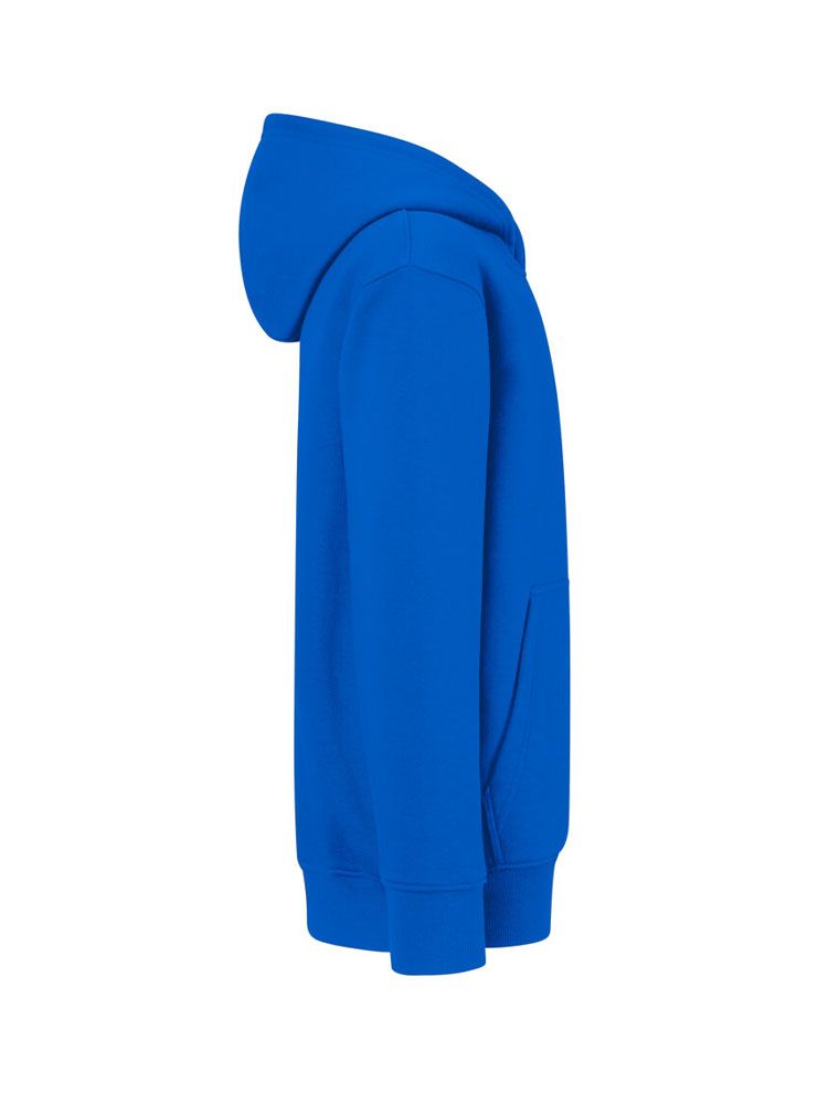Blaues Kinder Kapuzen-Sweatshirt aus Bio-Baumwolle mit Kängurutasche