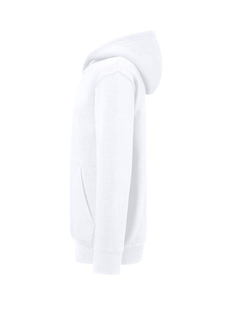 Kinder Kapuzen-Sweatshirt in Weiß aus Bio-Baumwolle mit Tasche
