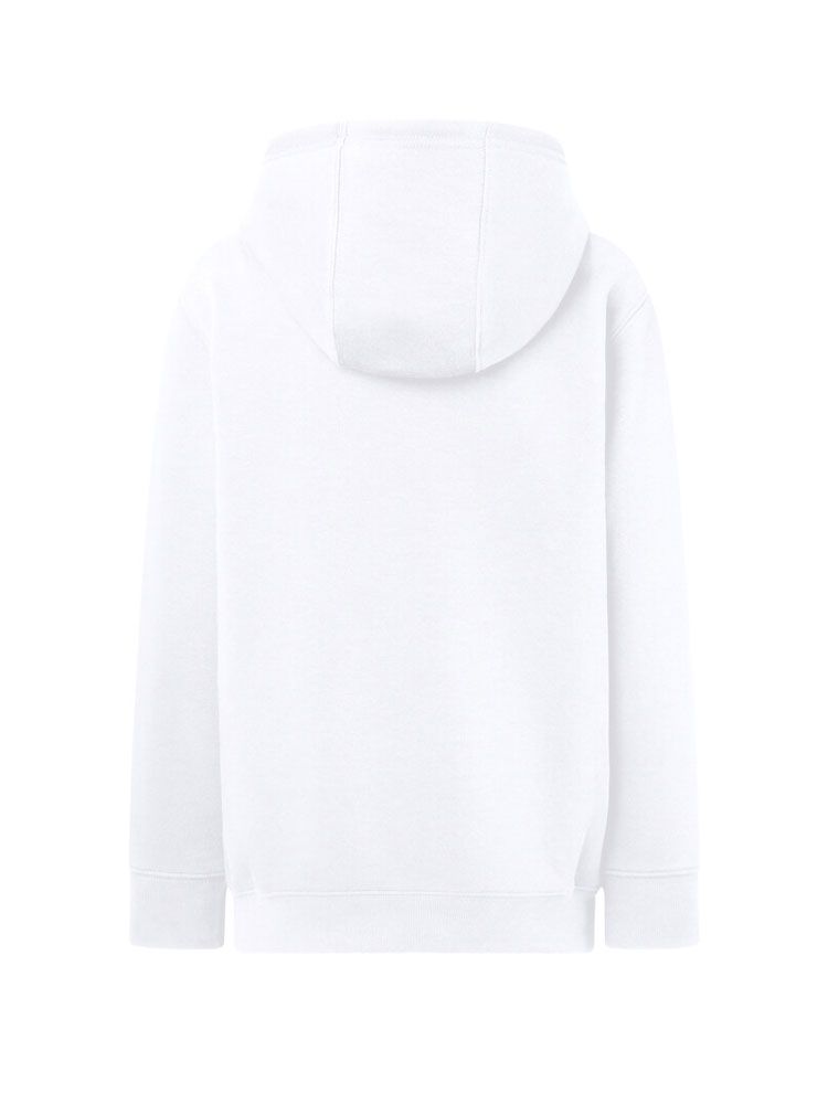 Kinder Kapuzen-Sweatshirt in Weiß aus Bio-Baumwolle mit Tasche