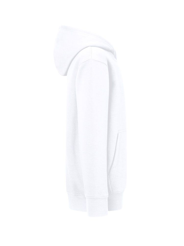Kinder Kapuzen-Sweatshirt in Weiß aus Bio-Baumwolle mit Tasche