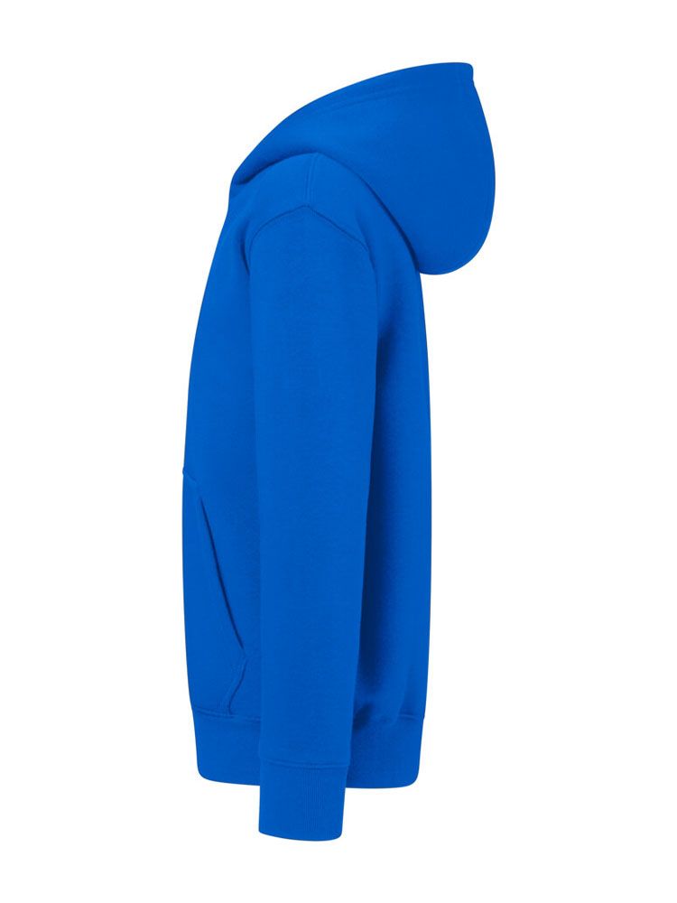 Blaue Kinder Kapuzen-Sweatjacke aus Bio-Baumwolle mit Kängurutaschen