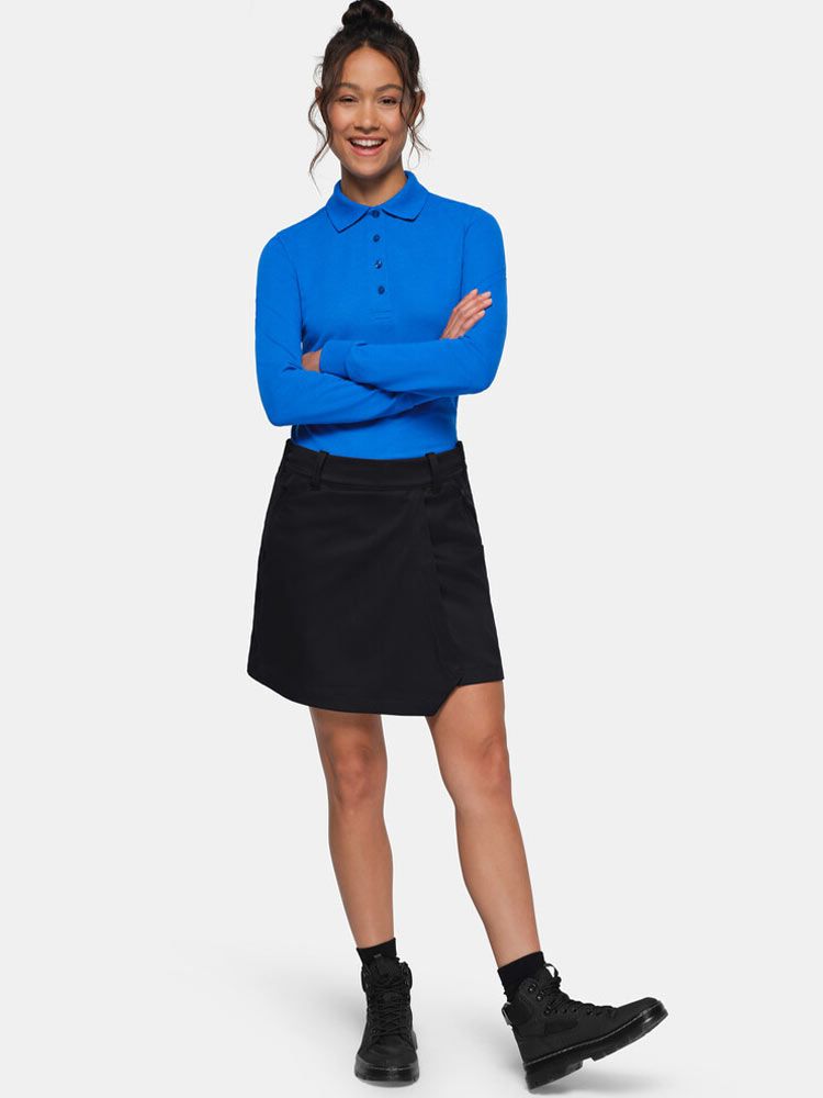 Skort Schwarz für Damen – Rock mit Shorts, kniefrei, ideal für Gastronomie, Verkauf & Freizeit